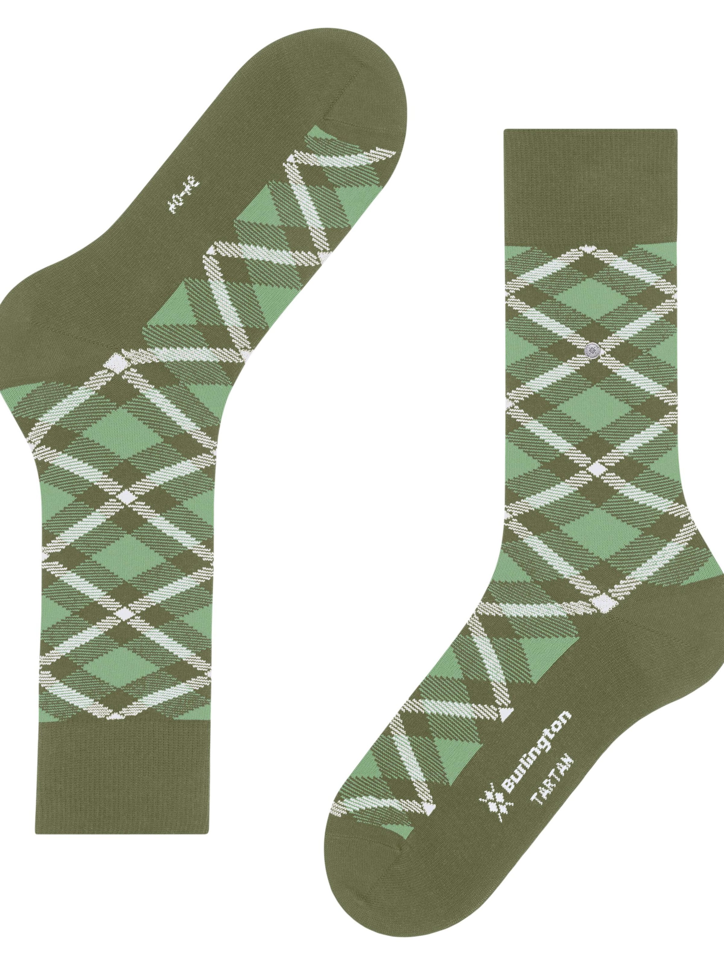 BURLINGTON Socks 'Tartan' in Green