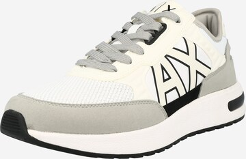 Baskets basses ARMANI EXCHANGE en blanc : devant