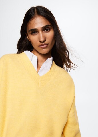 MANGO Pullover 'Paris' in Gelb