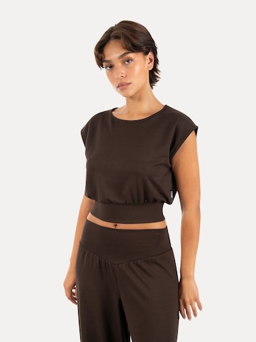T-shirt ' Jorina ' Smilodox en marron : devant
