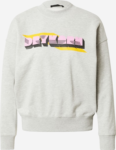 DRYKORN Sweat-shirt 'RESALI' en jaune / gris clair / rose / noir, Vue avec produit
