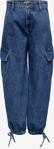 ONLY Tapered Cargojeans 'PERNILLE' in Blauw: voorkant