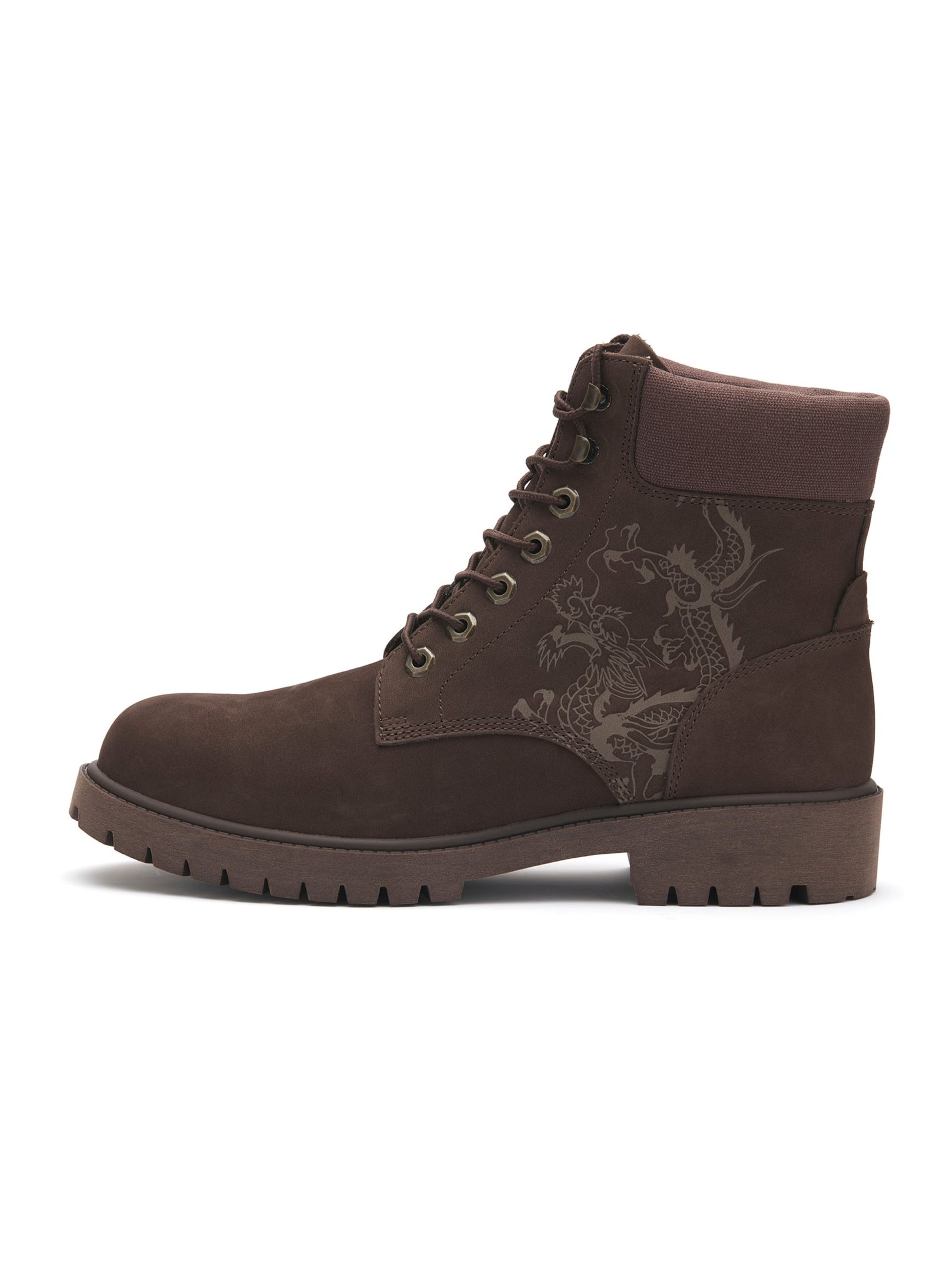 Bocanci cu șireturi de la Ed Hardy pe maro