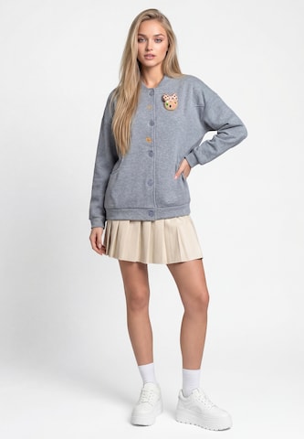 MYMO - Sudadera con cremallera en gris