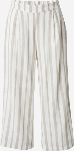 ONLY Wide leg Pleat-Front Pants 'CARISA' in White: front