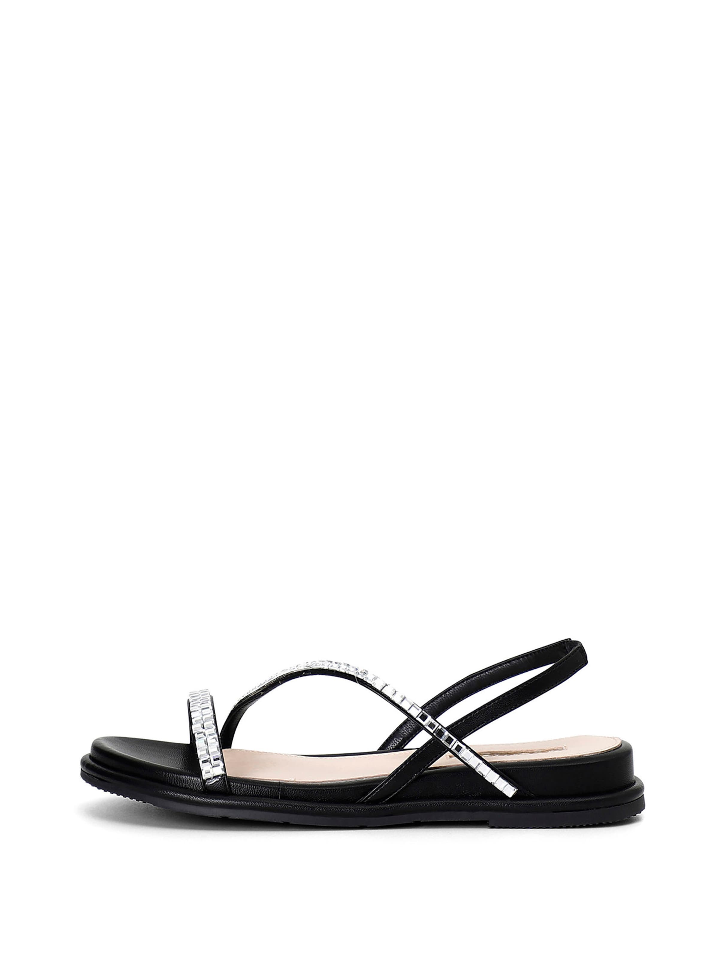 Sandalo di CAFè NOIR in nero: frontale