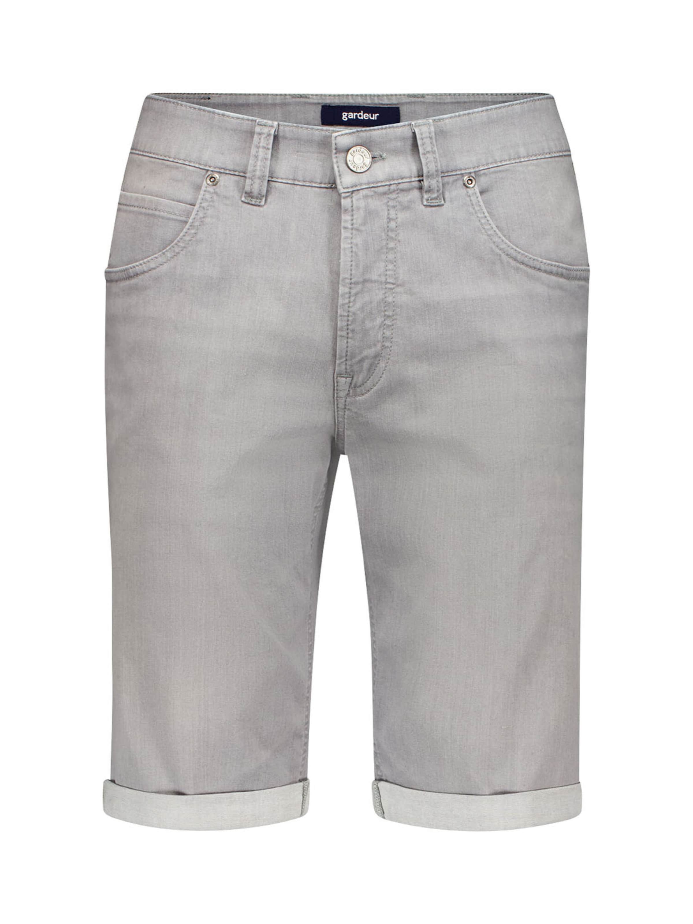 Gardeur Slimfit Broek in Grijs: voorkant