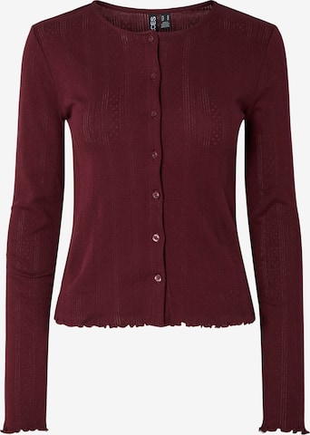 Cardigan PIECES en rouge : devant