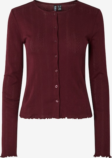 PIECES Strickjacke in bordeaux, Produktansicht