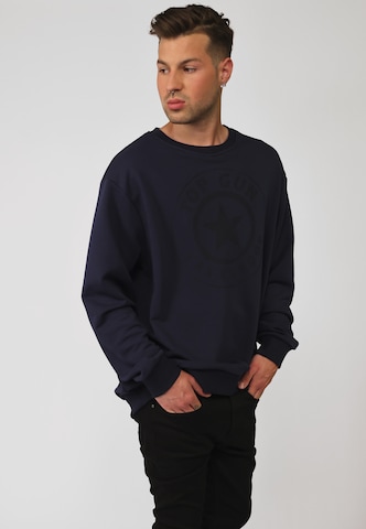 TOP GUN Sweatshirt in Blauw: voorkant