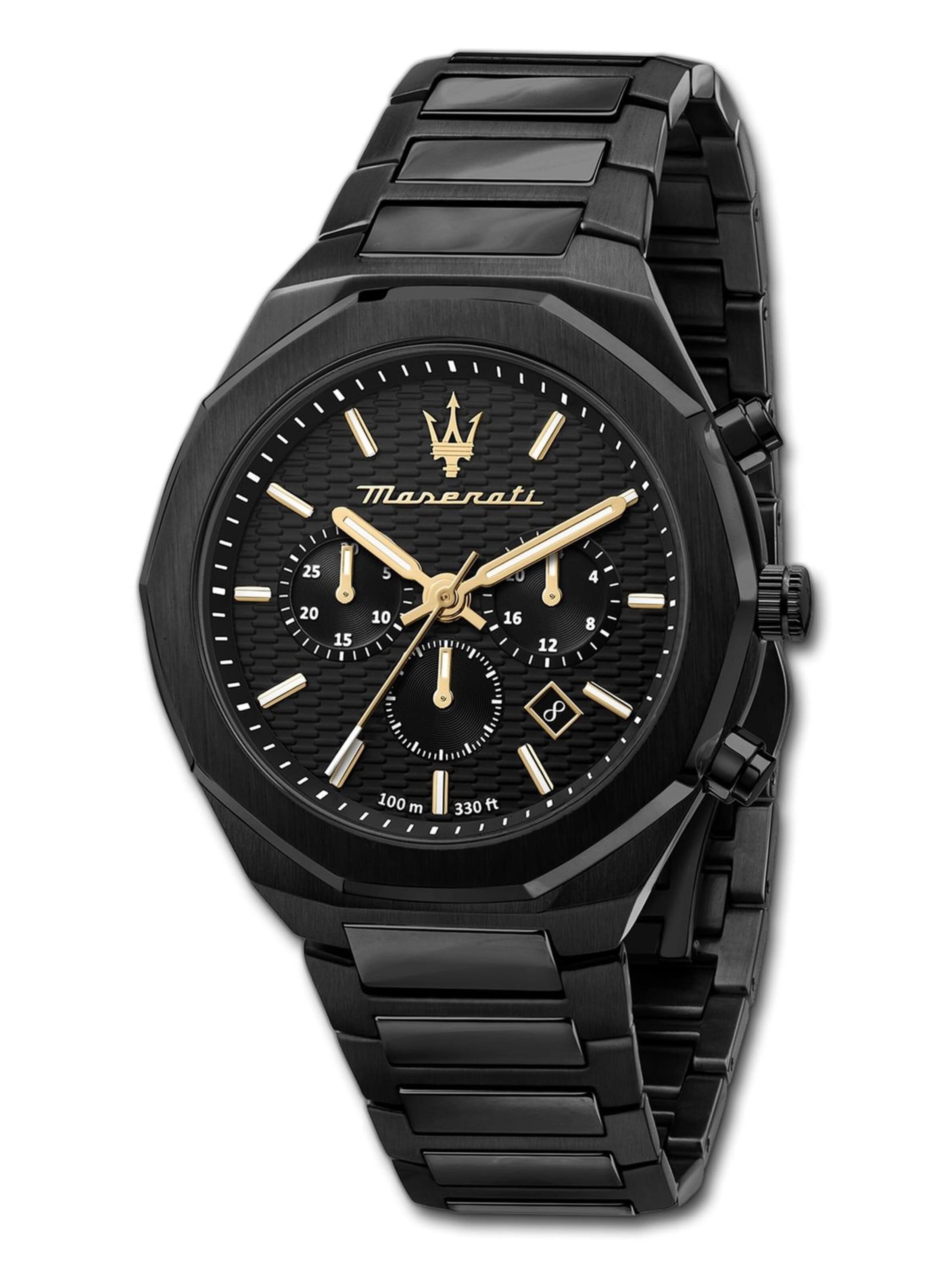 Maserati Analoog horloge in Zwart: voorkant