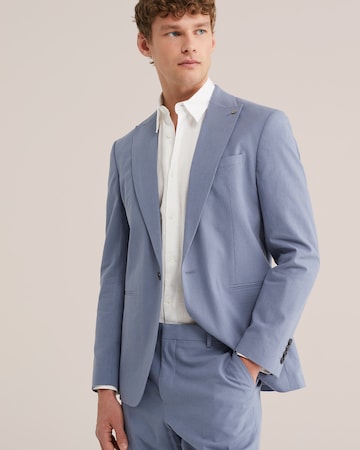 WE Fashion Слим Пиджак в Синий: спереди