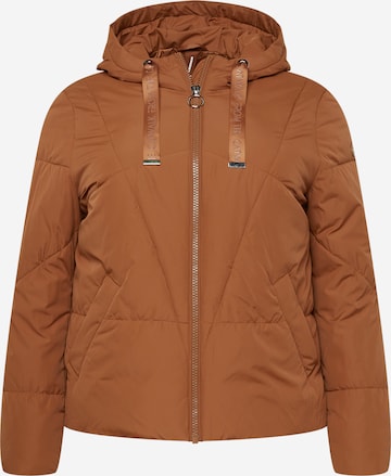 SAMOON Winter Jacket in Brown: front