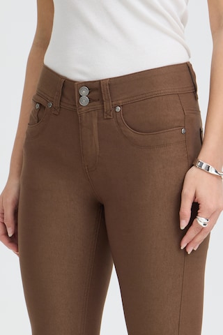 Fransa - Skinny Calças 'Zalin ' em castanho
