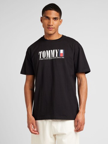 Tommy Jeans Shirt in Zwart: voorkant