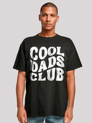 F4NT4STIC Shirt 'Cool Dads Club Vintage Vatertag' in Zwart: voorkant