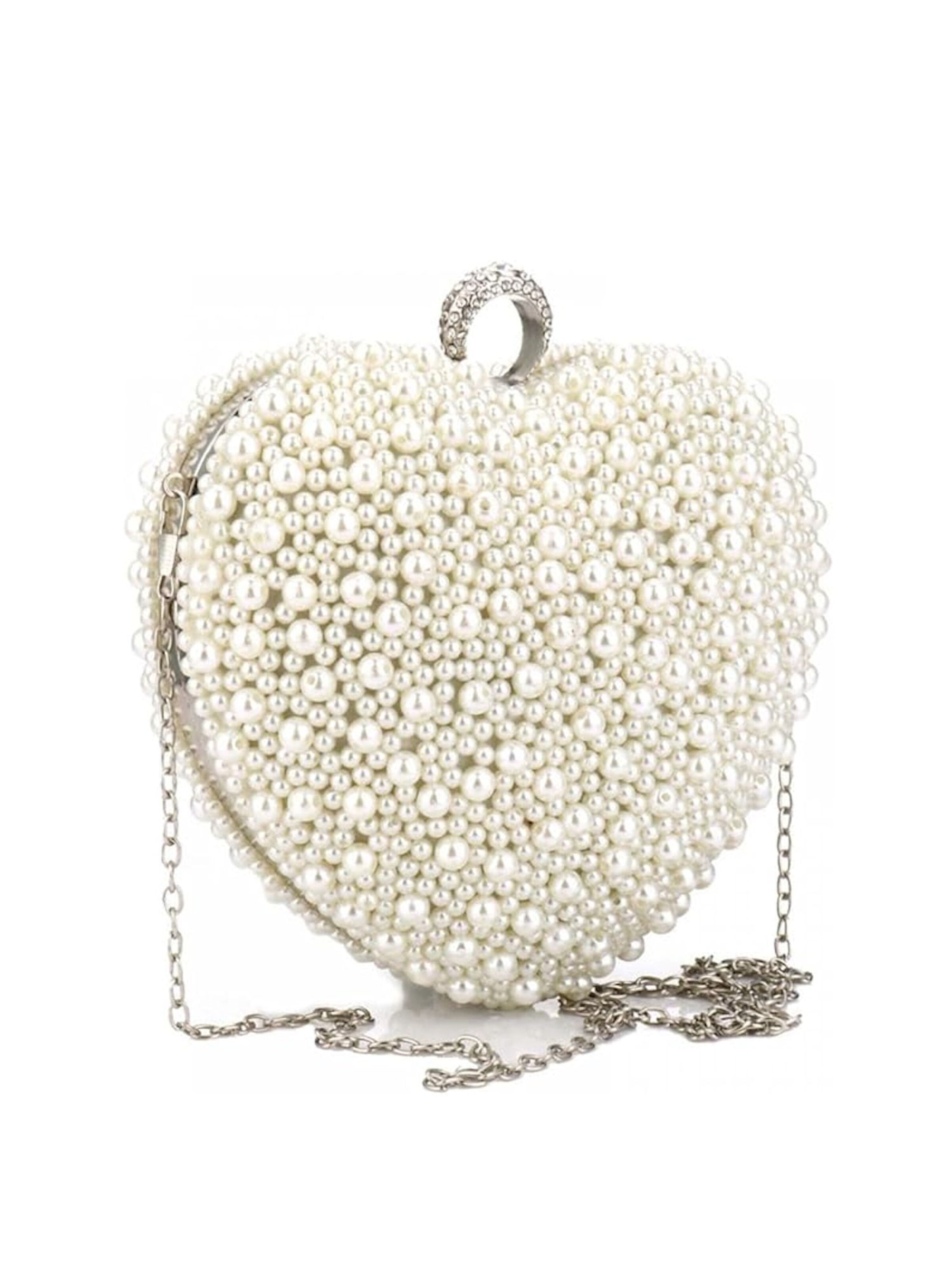 Tomshop24-7 Clutch 'Brauttasche Pia' in White: front