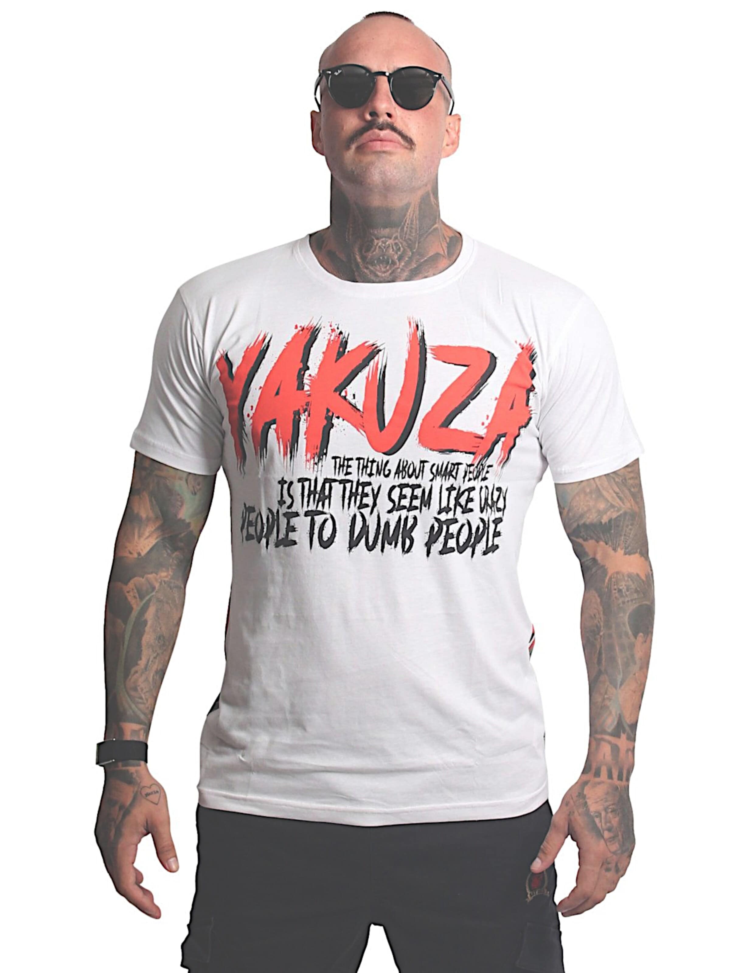 Yakuza Shirt 'Smart People' in White: front