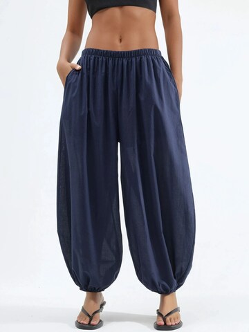 Barrel Pantalon harem Busem en bleu : devant