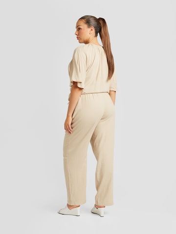 ONLY Carmakoma Loose fit Trousers 'CARCARO' in Beige