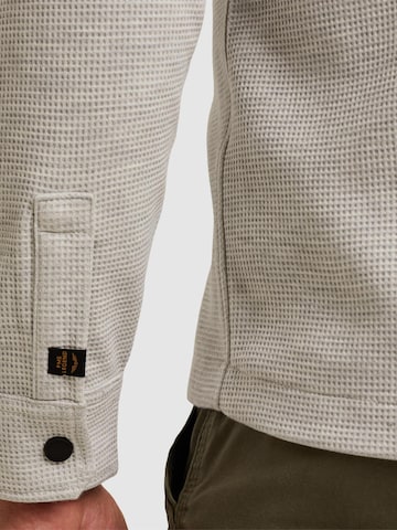 PME Legend - Camiseta 'Shirt jacket with waffle texture' en gris