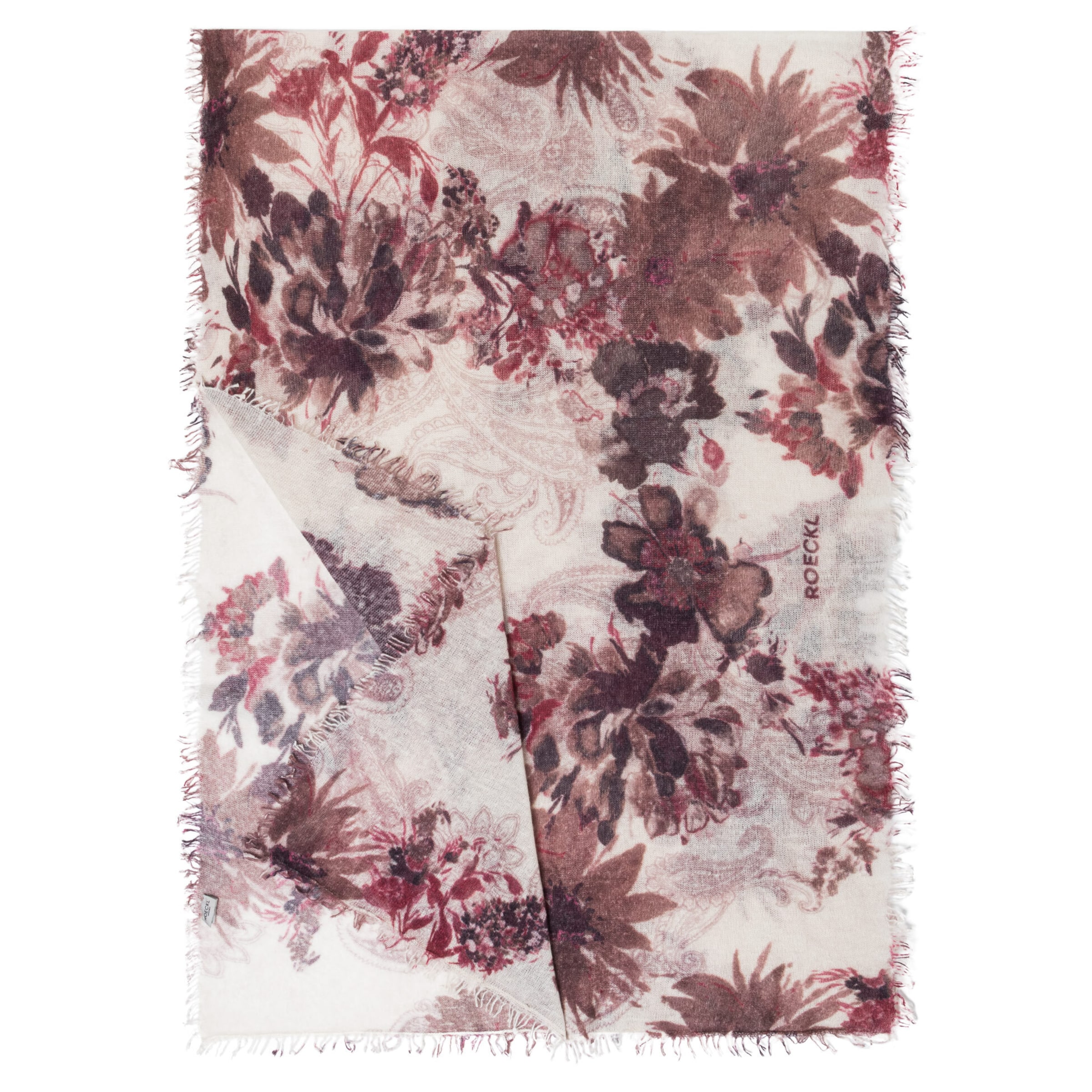 Roeckl Schal 'Flower Dust' in Rot: Vorderseite