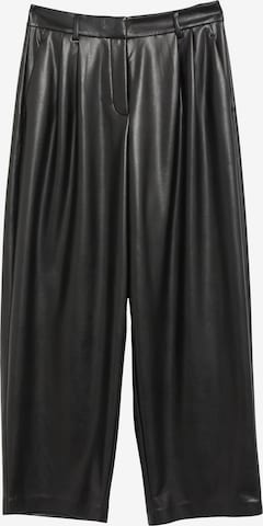 Wide Leg Pantalon à pince COMMA en noir : devant