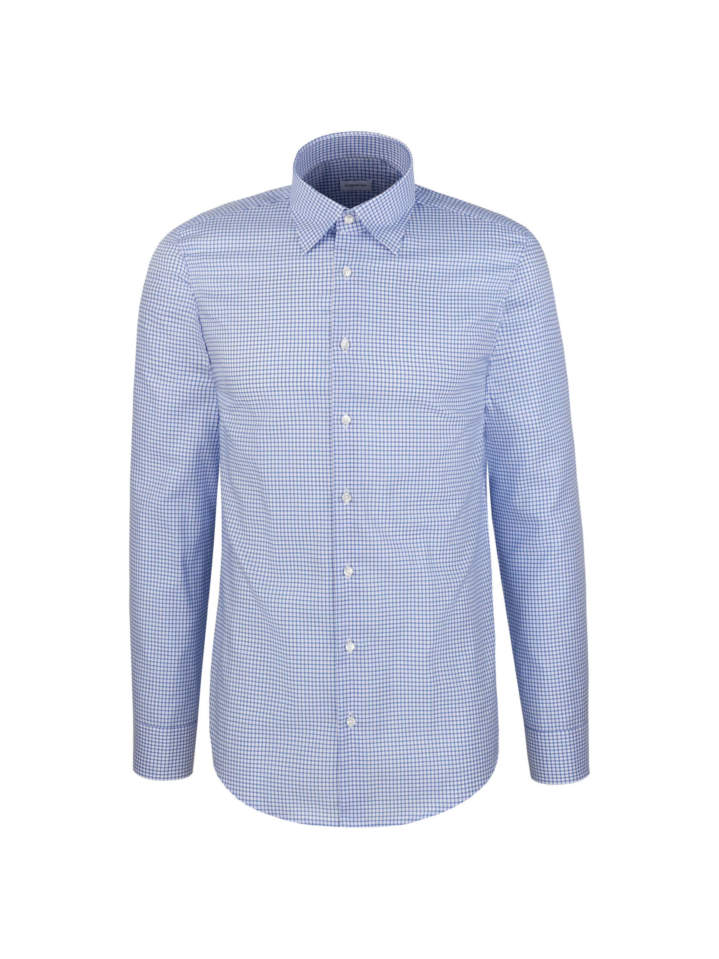SEIDENSTICKER Regular Fit Hemd 'Classic Essentials' in Blau: Vorderseite