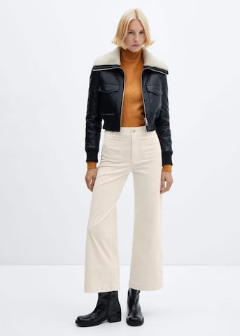 MANGO Wide leg Jeans 'Catherip' in Wit