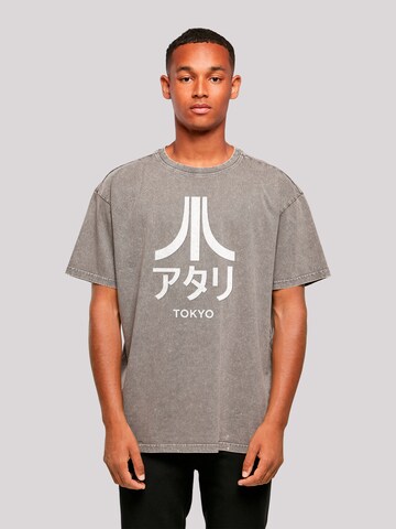 F4NT4STIC Shirt 'Atari Tokyo Retro Arcade Games' in Grey: front