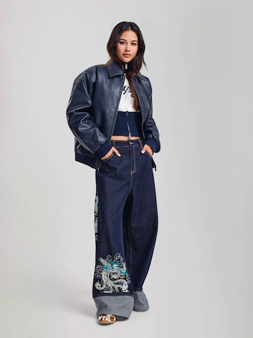Ed Hardy Přechodná bunda – modrá: přední strana
