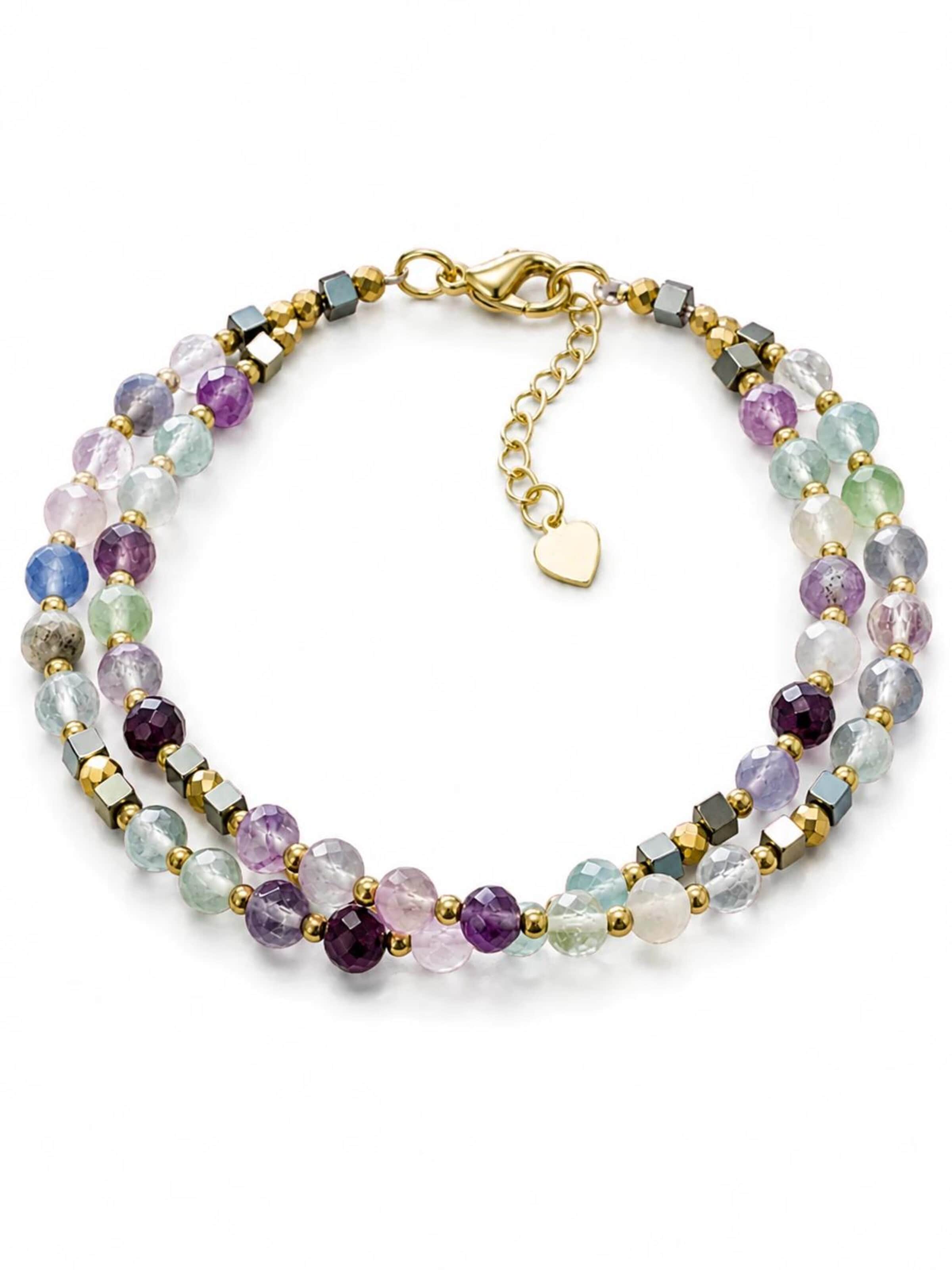 Alster Herz - Pulsera 'Rainbow Bloom' en Mezcla de colores: frente