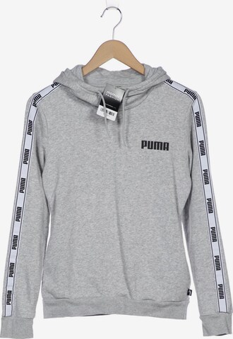 PUMA Sweatshirt & Zip-Up Hoodie in S in Grey: front