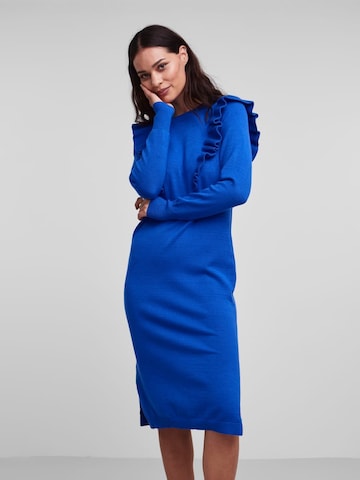 Y.A.S - Vestido de punto 'Hello' en azul: frente