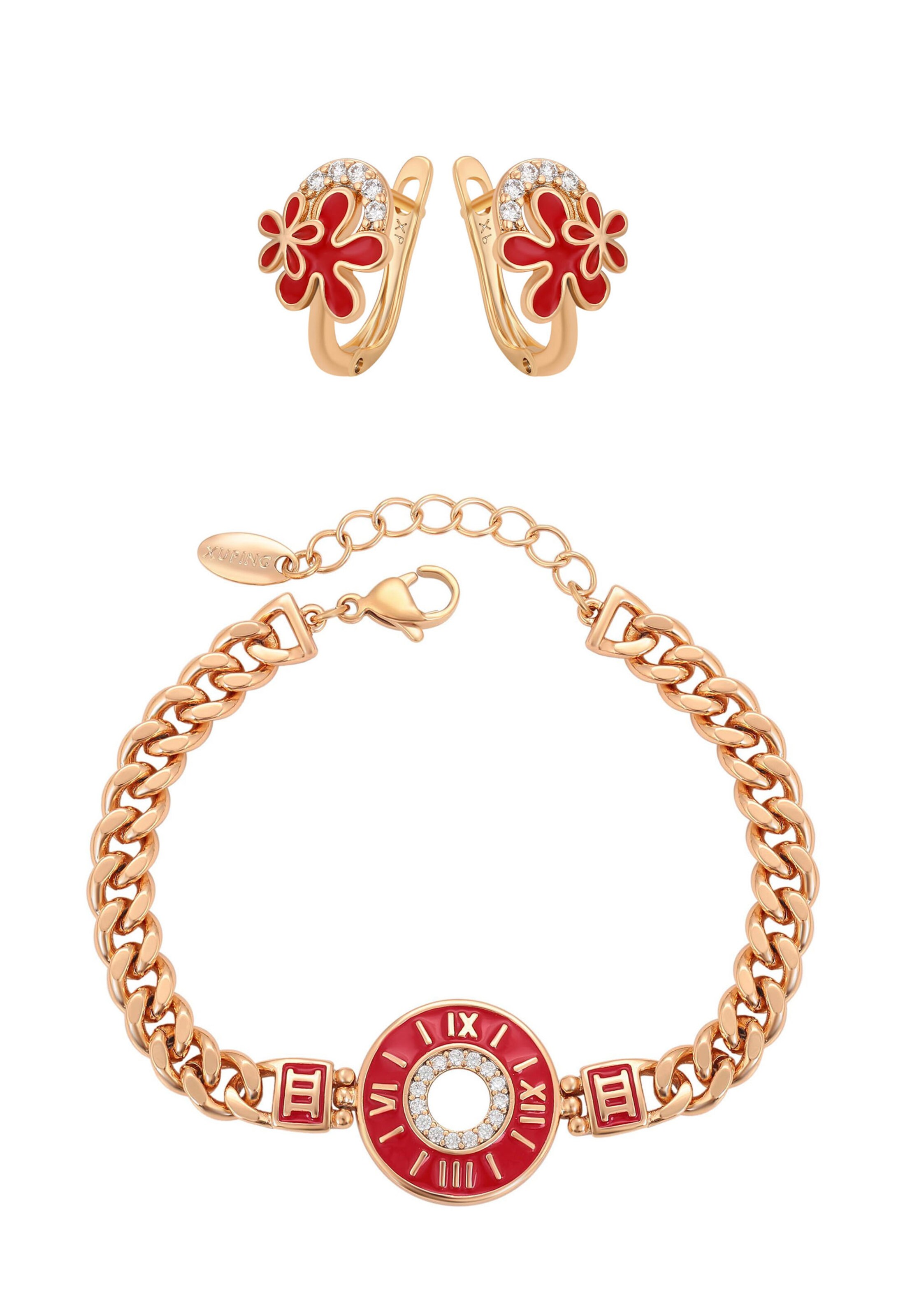 faina - Conjunto de joyería en oro: frente