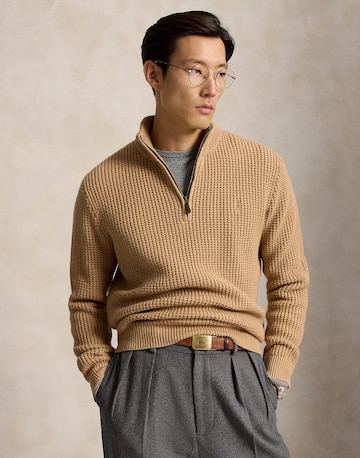 Pull-over Polo Ralph Lauren en beige : devant