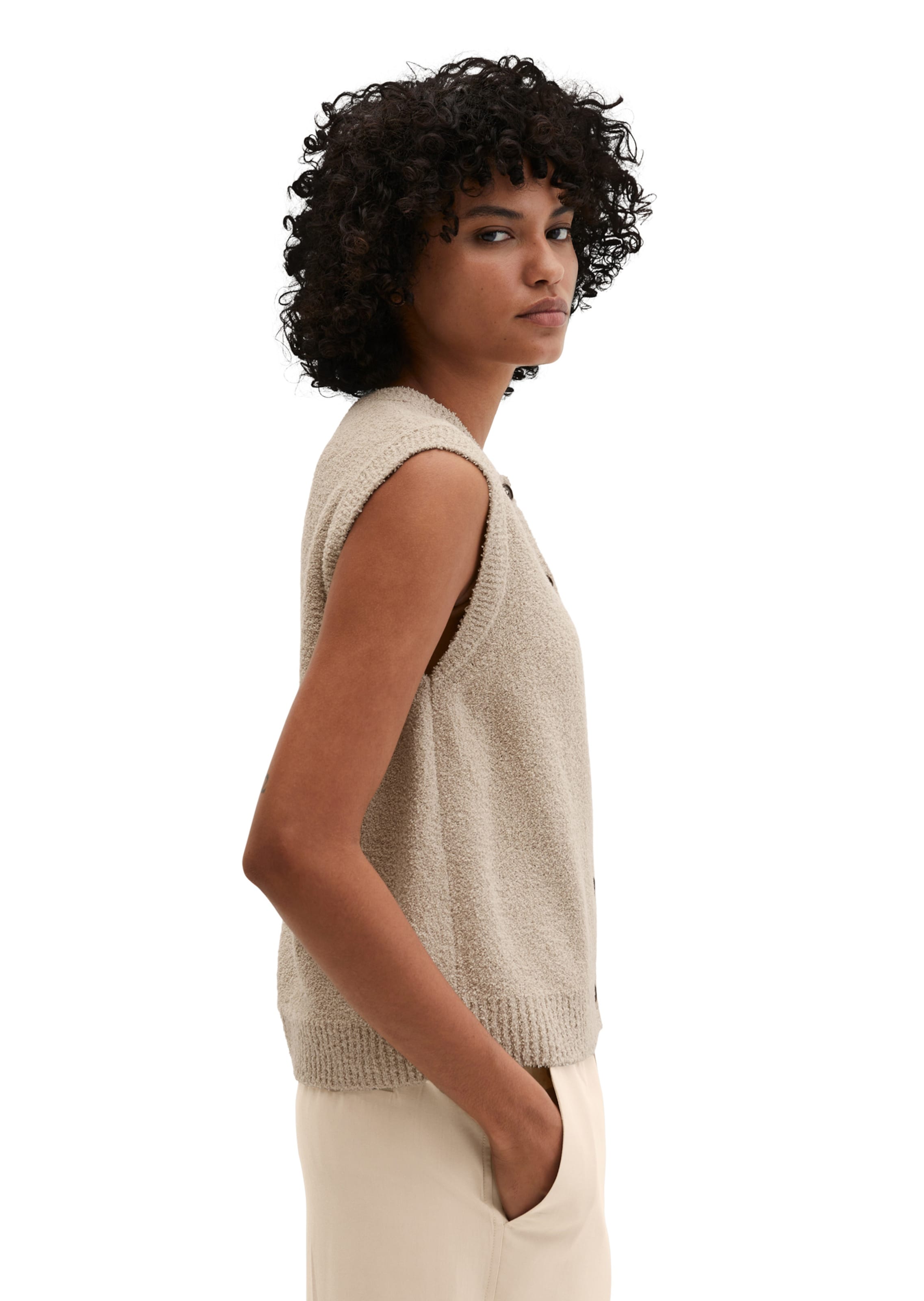 Marc O'Polo Knitted vest in Beige