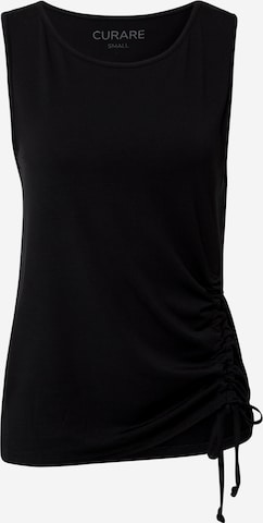 CURARE Yogawear Sport top - fekete: elől