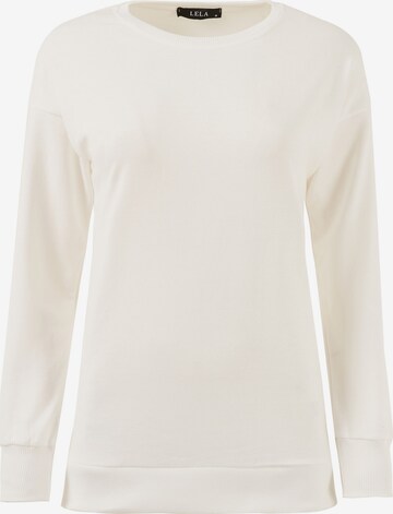 LELA Sweatshirt in Wit: voorkant