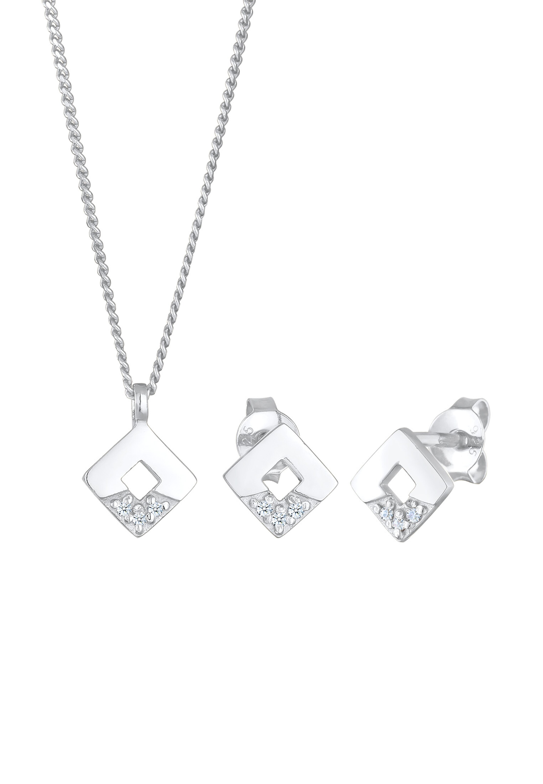 Elli DIAMONDS Sieraden set in Zilver