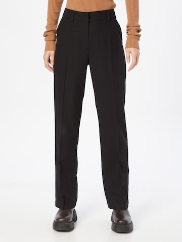 MSCH COPENHAGEN Loose fit Pleated Pants 'Andra' in Black: front