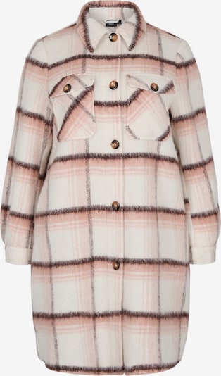 Zizzi Between-Seasons Coat 'MCOPENHAGEN' in Dark brown / Light pink / Egg shell, Item view