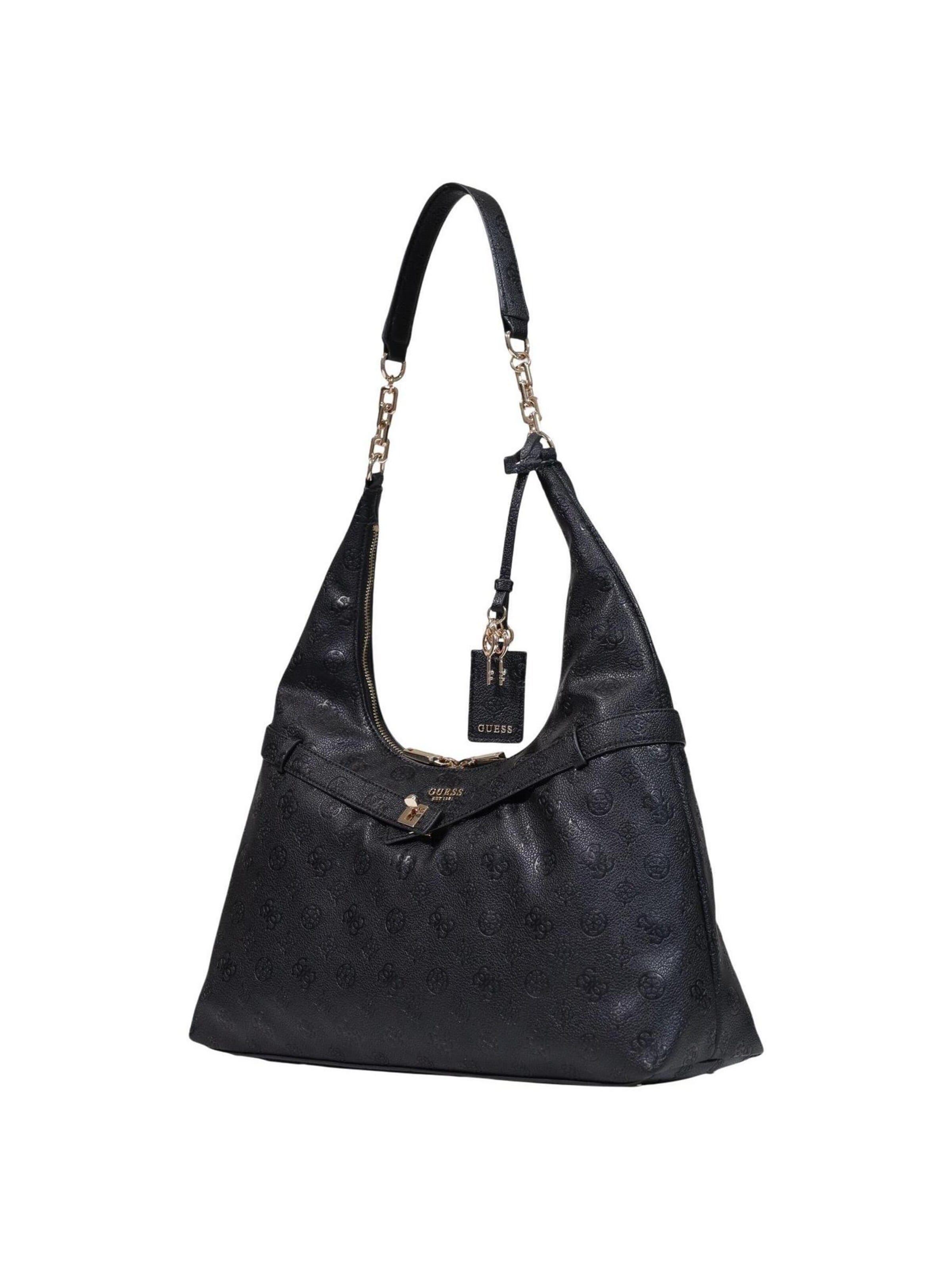 GUESS Schultertasche 'Ella' in Schwarz