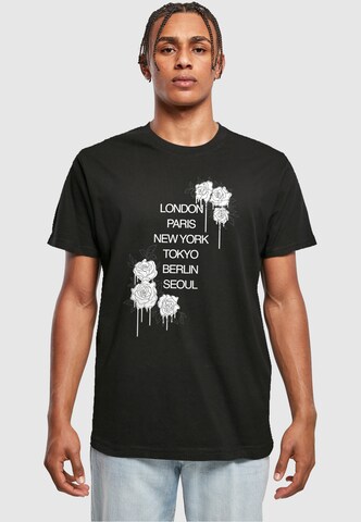 T-Shirt 'City Roses' Mister Tee en noir : devant