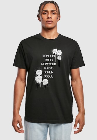 Mister Tee Shirt 'City Roses' in Black: front