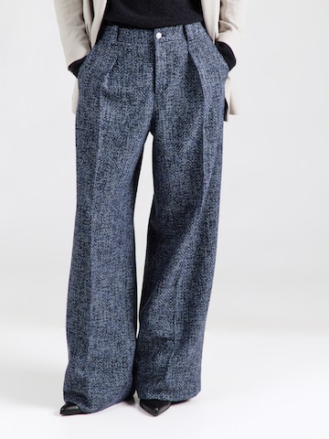 BOSS Wide leg Παντελόνι πλισέ 'C_Tanjura4' σε μπλε: μπροστά