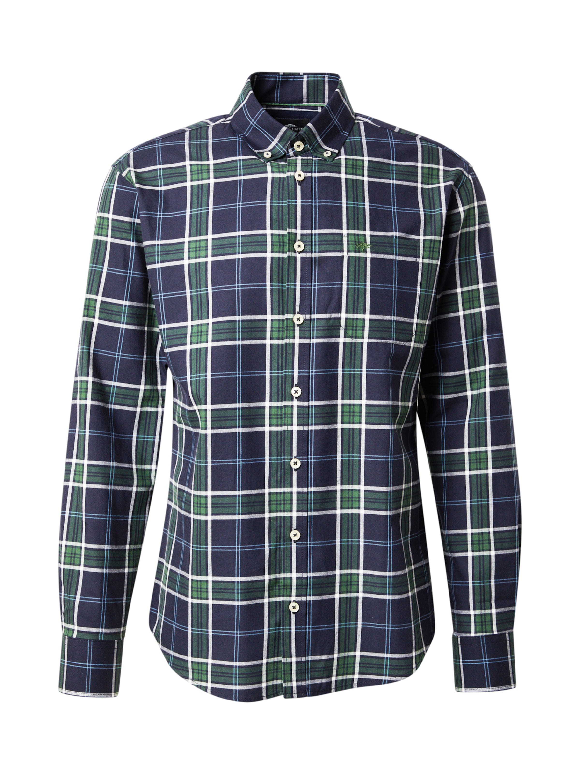 FYNCH-HATTON Comfort fit Button Up Shirt in Blue: front
