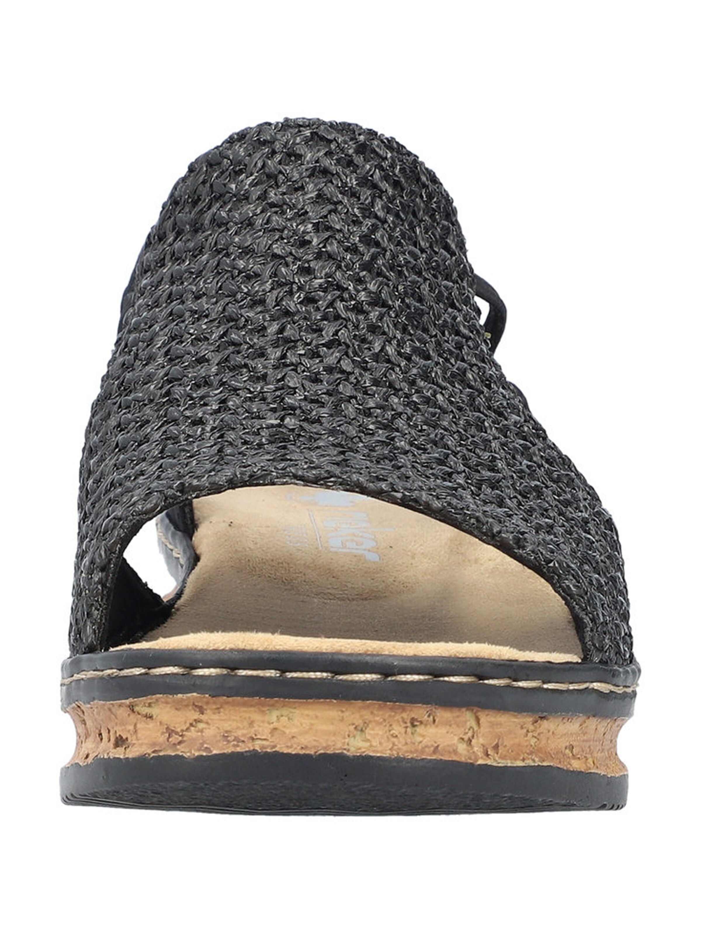 melns Rieker Sandales