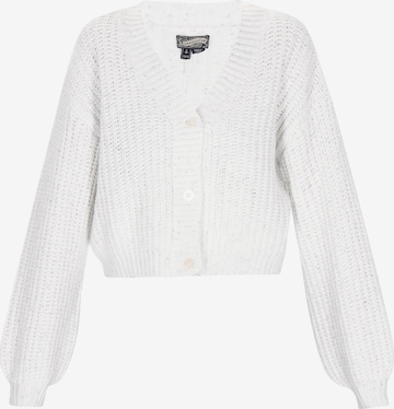 DreiMaster Vintage Knit Cardigan in White: front
