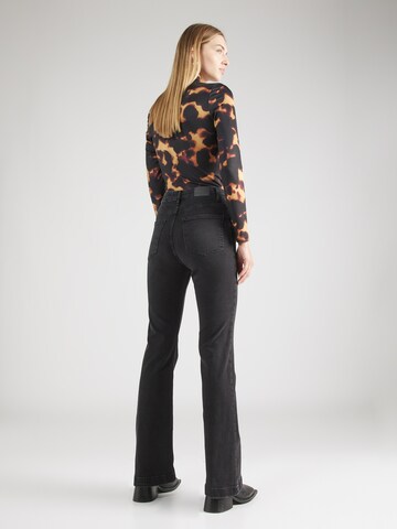 PULZ Jeans - Flared Calças de ganga 'BECCA' em preto